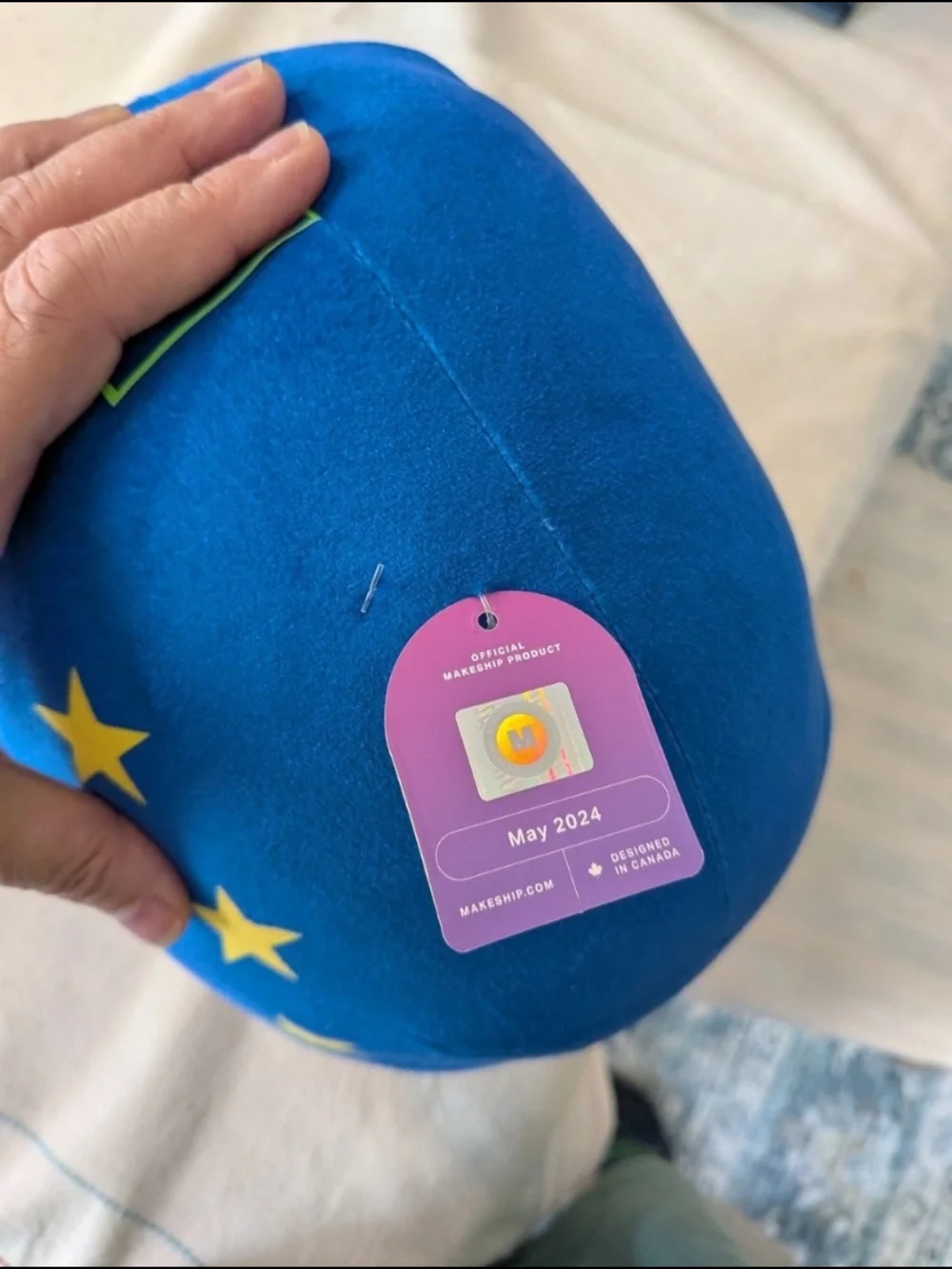 Drew Durnil Makeship European Union Blue Yellow EU Flag Plush 2024 NWT